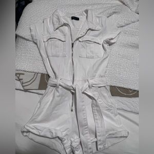 WHITEFOX denim  ROMPER WHITE XS
